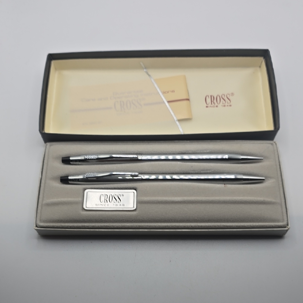 Cross Silver Penand Pencil Set - Premium Writing Tools